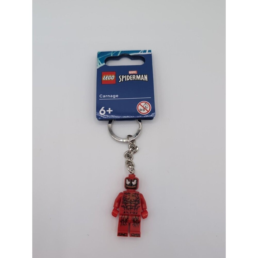 Lego Marvel Super Heroes (854154) Carnage SPIDER-MAN Minifigure Keychain - New